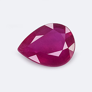 Natural 11.10x8.8x4mm Faceted Pear Ruby