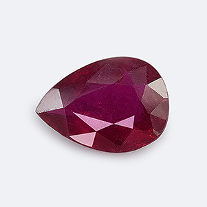 Natural 12.10x8.8x4.5mm Faceted Pear Ruby