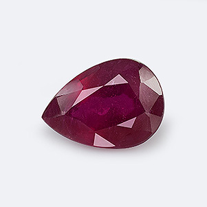 Natural 12.2x8.9x6mm Faceted Pear Ruby