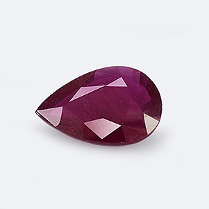 Natural 14.2x10.2x4.2mm Faceted Pear Ruby