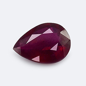 Natural 14x10.2x5.2mm Faceted Pear Ruby