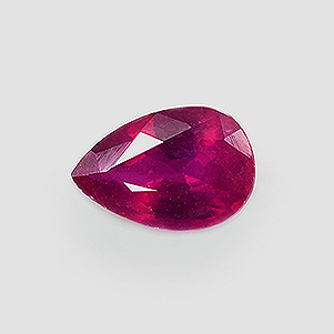 Natural 9.10x6.10x3.9mm Faceted Pear Ruby