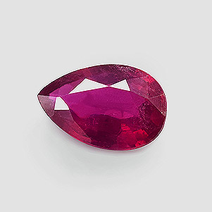 Natural 9.2x6x3.2mm Faceted Pear Ruby