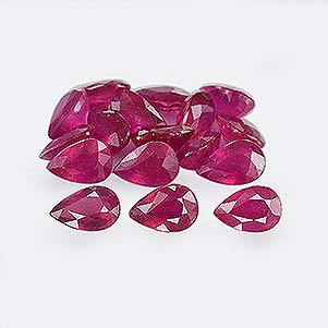 Natural 6x4x3.2mm Faceted Pear Ruby