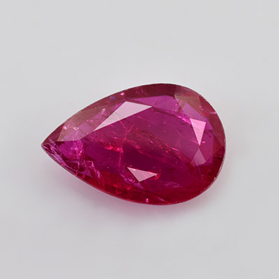 Natural 9.6x6.5x2.10mm Faceted Pear Mozambique Ruby
