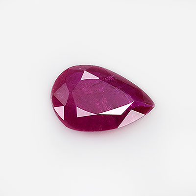 Natural 7.9x5.10x2.4mm Faceted Pear Mozambique Ruby