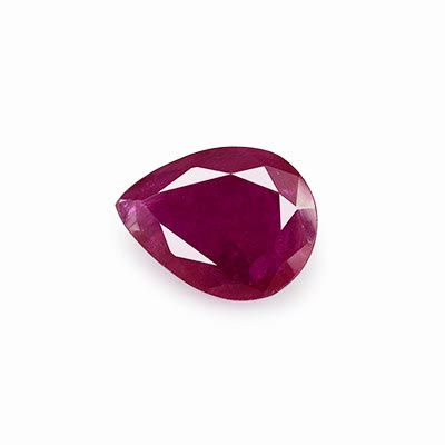 Natural 9.10x6.9x2.9mm Faceted Pear Mozambique Ruby