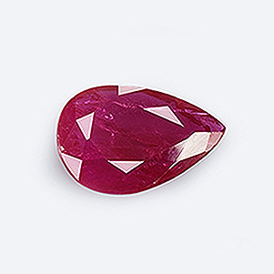 Natural 8.9x5.9x2.10mm Faceted Pear Mozambique Ruby