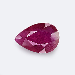 Natural 11.8x8x3.6mm Faceted Pear Ruby
