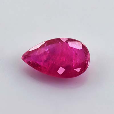 Natural 8.10x5.10x2.2mm Faceted Pear Mozambique Ruby