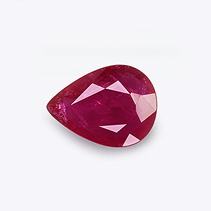 Natural 6.8x5.10x2.10mm Faceted Pear Mozambique Ruby