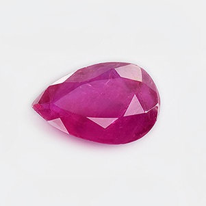 Natural 7.8x5.10x2.10mm Faceted Pear Mozambique Ruby