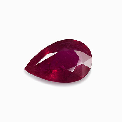 Natural 12.5x8.10x4.9mm Faceted Pear Ruby