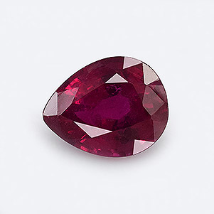 Natural 10.10x8.10x5.6mm Faceted Pear Ruby