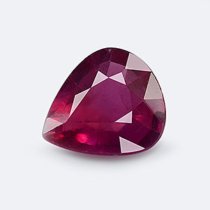 Natural 10.3x9.2x4.2mm Faceted Pear Ruby