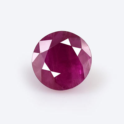 Natural 6x6x3.9mm Faceted Round Ruby
