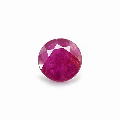 Natural 6x6x2.6mm Faceted Round Mozambique Ruby