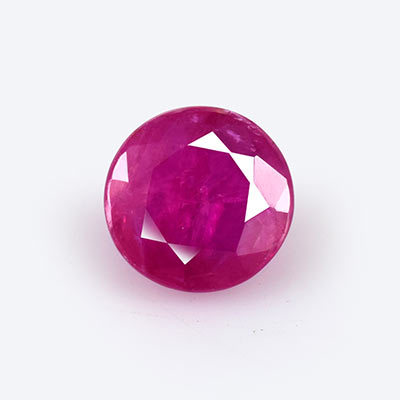 Natural 6x6x2.5mm Faceted Round Mozambique Ruby
