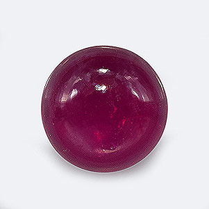 Natural 8x8x3.4mm Cabochon Round Ruby