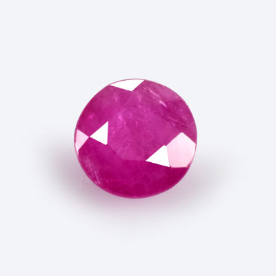 Natural 7.4x7.4x3.4mm Faceted Round Mozambique Ruby