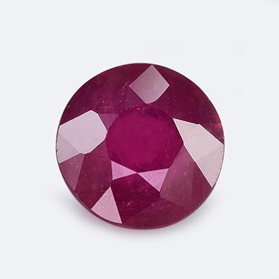 Natural 6.8x6.8x4.9mm Faceted Round Ruby