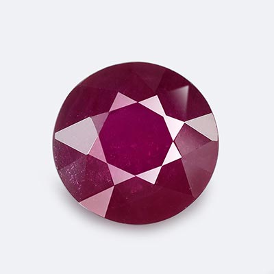 Natural 8x8x4.9mm Faceted Round Ruby