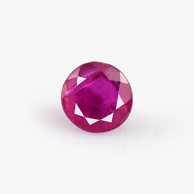 Natural 4.8x4.8x2.1mm Faceted Round Mozambique Ruby