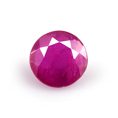 Natural 6.3x6.3x2.5mm Faceted Round Mozambique Ruby