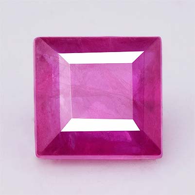 Natural 4.2x4.2x2.3mm Faceted Square Mozambique Ruby
