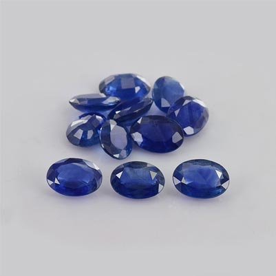 Natural 7x5x2.7mm Faceted Oval Sapphire