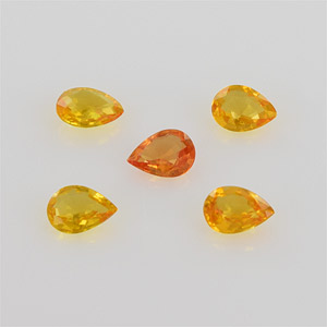 Natural 4x3x1.7mm Faceted Pear Sapphire