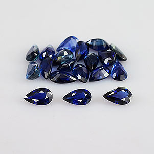 Natural 5x3x2.10mm Faceted Pear Sapphire