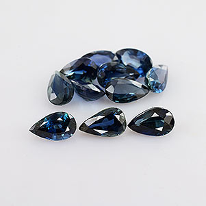 Natural 5x3x2.3mm Faceted Pear Sapphire