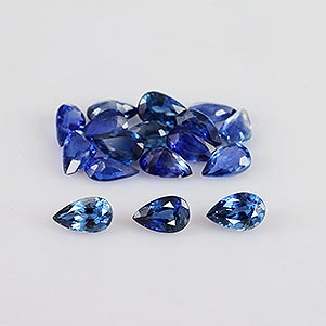 Natural 5x3x1.8mm Faceted Pear Sapphire