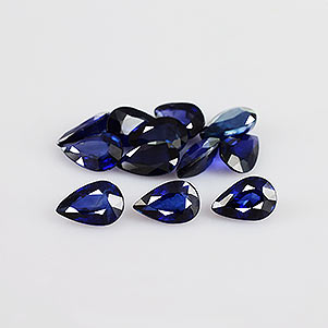 Natural 6x4x2.5mm Faceted Pear Sapphire