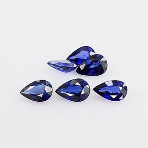 Natural 6x4x2.2mm Faceted Pear Sapphire