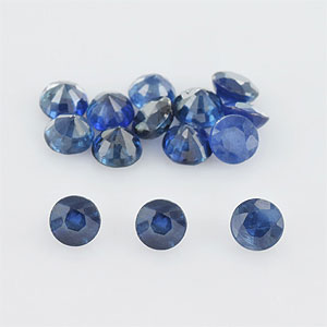 Natural 3x3x2.2mm Faceted Round Sapphire