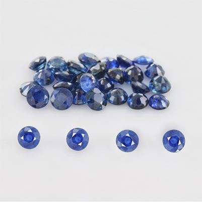 Natural 3x3x2mm Faceted Round Sapphire