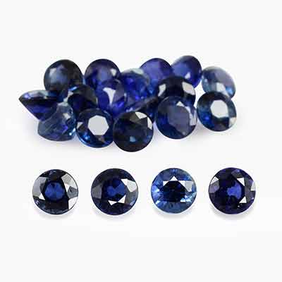 Natural 3x3x2.10mm Faceted Round Sapphire