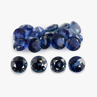 Natural 3x3x2mm Faceted Round Sapphire
