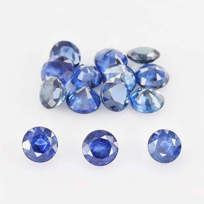 Natural 4x4x2.7mm Faceted Round Sapphire