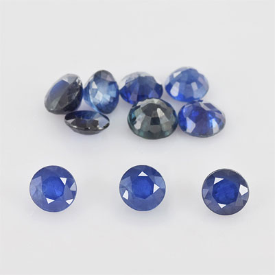 Natural 4x4x2.7mm Faceted Round Sapphire