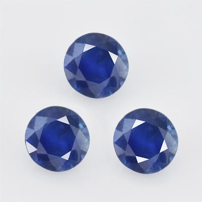 Natural 5x5x2.8mm Faceted Round Sapphire