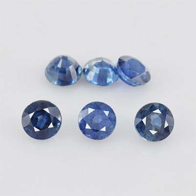 Natural 3.75x3.75x2.7mm Faceted Round Sapphire