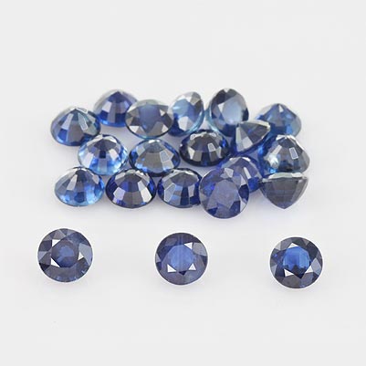 Natural 3.75x3.75x2.3mm Faceted Round Sapphire