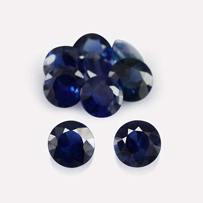 Natural 3.25x3.25x1.8mm Faceted Round Sapphire