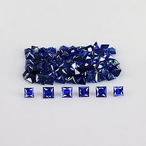 Natural 1.5x1.5x1.4mm Faceted Square Sapphire