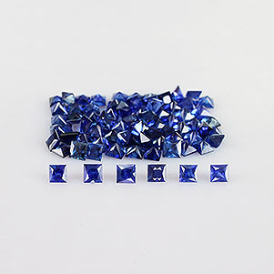 Natural 2.10x2.10x1.8mm Faceted Square Sapphire