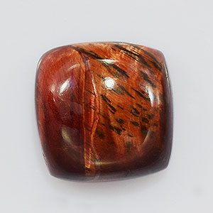 Natural 10x10x4.8mm Cabochon Cushion Tiger Eye