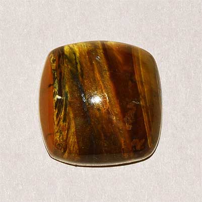 Natural 12x12x5.6mm Cabochon Cushion Tiger Eye